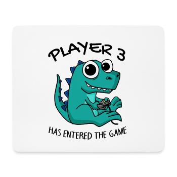 Drittes Kind Spieler 3 Schwanger Baby Dinosaurier - Mousepad (Querformat) - Weiß - Vorne