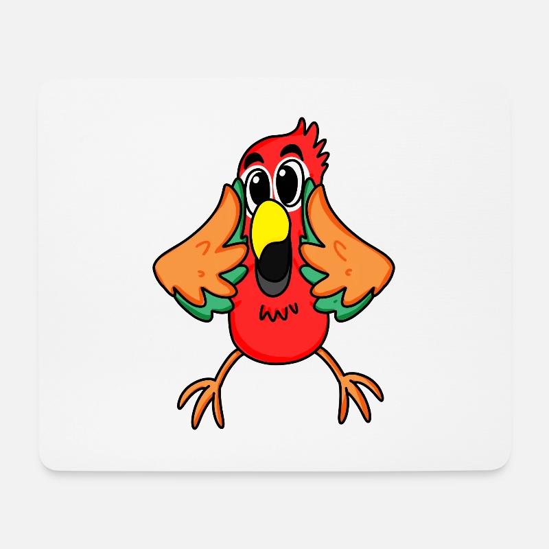 Papagei Dschungel - Mousepad (Querformat) - Weiß