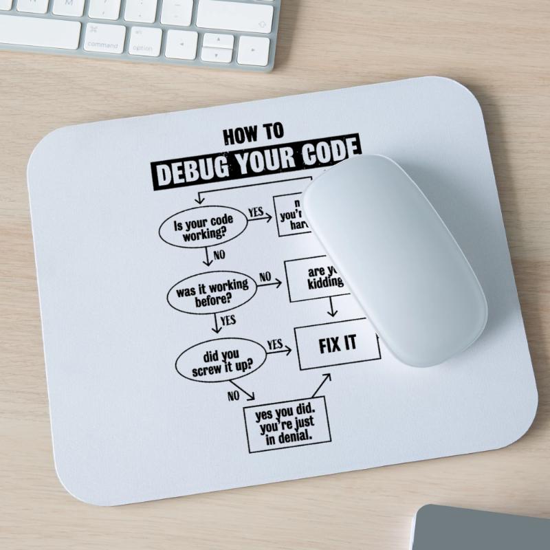 Programmiercode Codierung Lustiges Debug-Geschenk Mousepad (Querformat)
