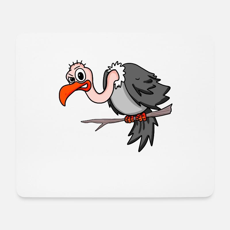 Geier - Mousepad (Querformat) - Weiß