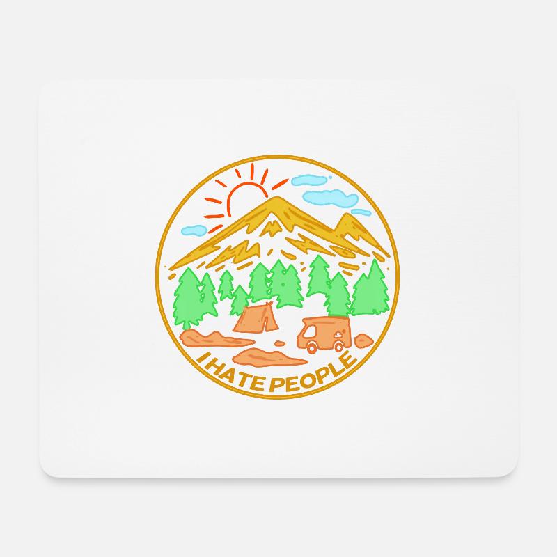 Ich hasse Menschen - Mousepad (Querformat) - Weiß