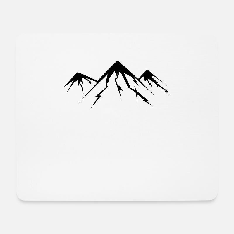 Berg Berge - Mousepad (Querformat) - Weiß