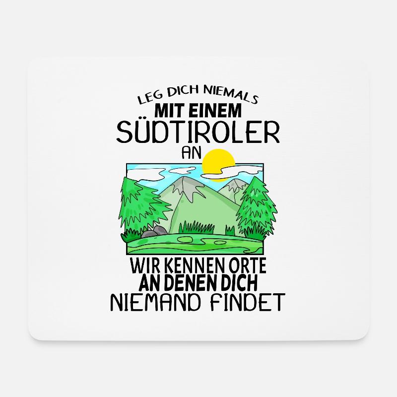 Südtirol Südtiroler - Mousepad (Querformat) - Weiß
