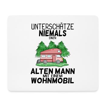 Alter Mann Wohnmobil - Mousepad (Querformat) - Weiß - Vorne