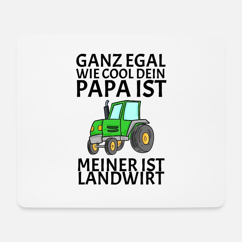 Papa ist Landwirt - Mousepad (Querformat) - Weiß