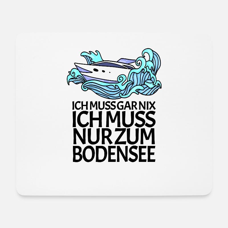 Bodensee - Mousepad (Querformat) - Weiß