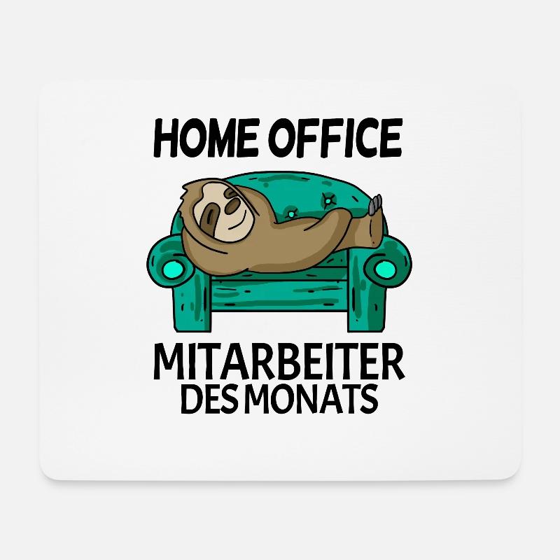Home Office Mitarbeiter des Monats Geschenk - Mousepad (Querformat) - Weiß