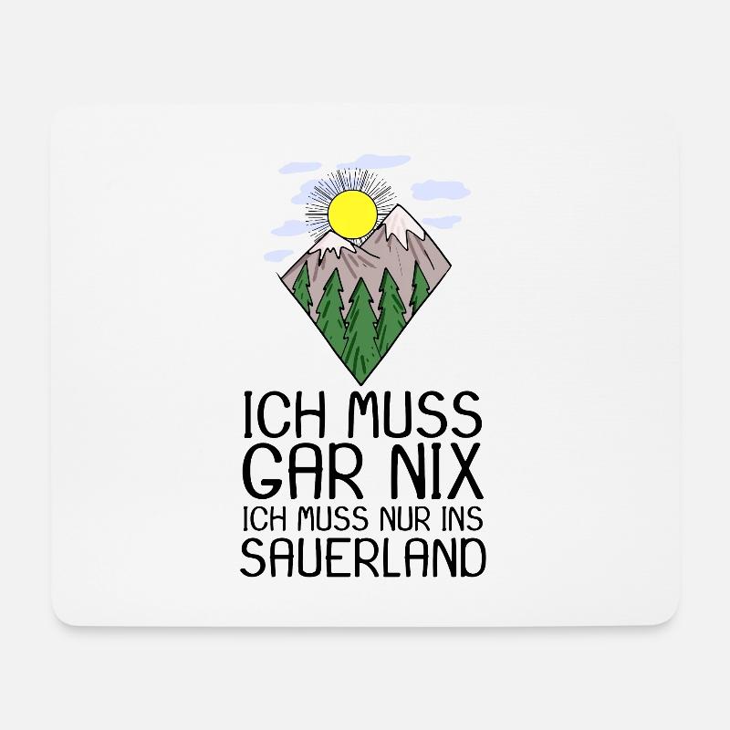 Sauerland - Mousepad (Querformat) - Weiß