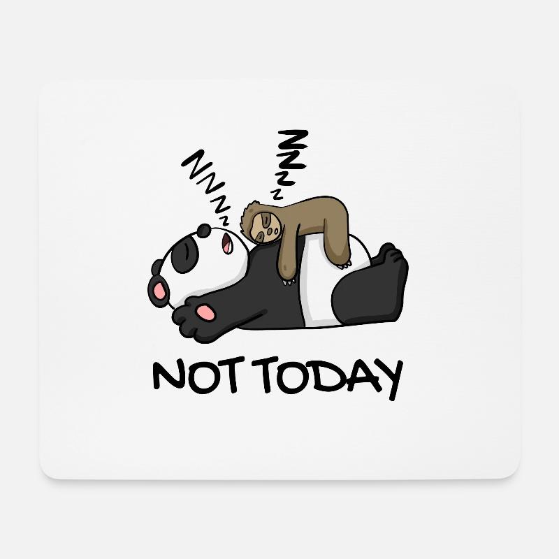 Sloth and panda - Mouse Pad (horizontal) - white