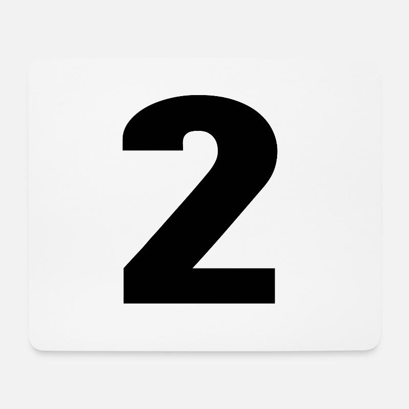 Number 2 - Number 2 - Mouse Pad (horizontal) - white