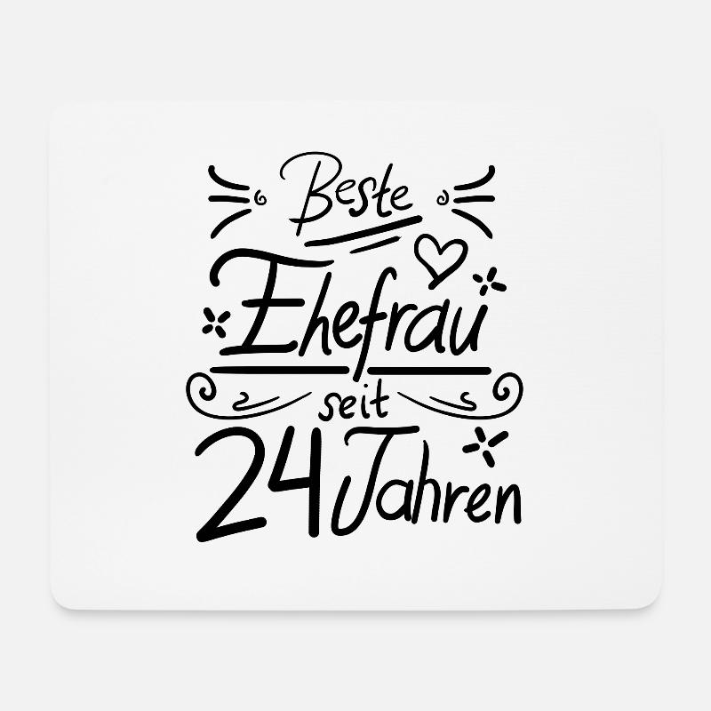 24. Hochzeitstag Ehe Geschenk - Mousepad (Querformat) - Weiß