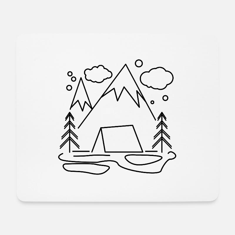 Berg Berge Wandern - Mousepad (Querformat) - Weiß