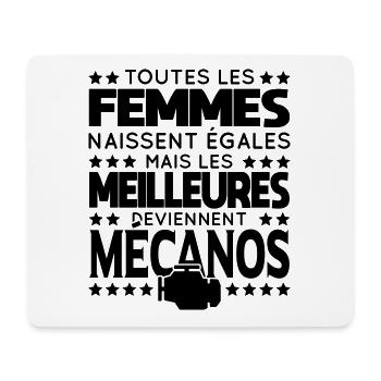 Femmes égales les meilleures deviennent mécanos - Tapis de souris (format paysage) - blanc - Devant