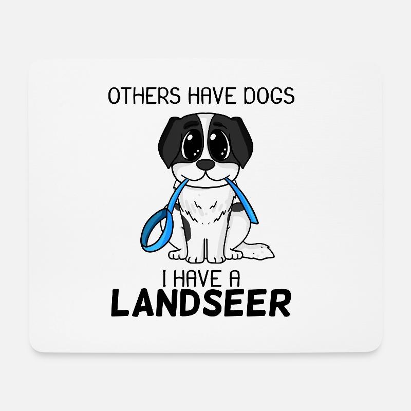Landseer - Mousepad (Querformat) - Weiß