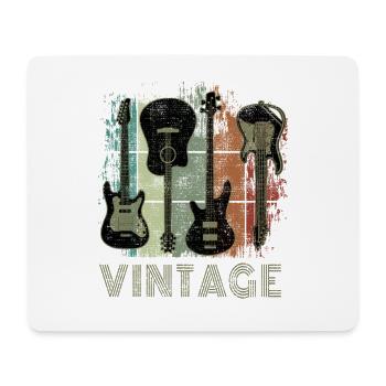 Guitare vintage pour le musicien et guitariste - Tapis de souris (format paysage) - blanc - Devant