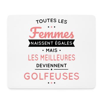 Golf - Femmes égales meilleures golfeuses - Tapis de souris (format paysage) - blanc - Devant
