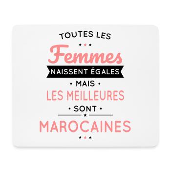 Femmes égales les meilleures sont Marocaines - Tapis de souris (format paysage) - blanc - Devant