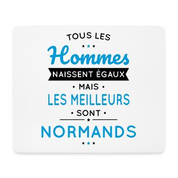 Hommes égaux les meilleurs sont Normands - Tapis de souris (format paysage) - blanc - Devant