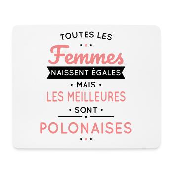 Femmes égales les meilleures sont Polonaises - Tapis de souris (format paysage) - blanc - Devant