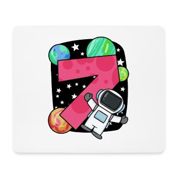 7 birthday boy - 7 years old - I am 7 - Mouse Pad (horizontal) - white - Front