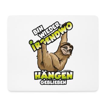 Lustiges Faultier mit Spruch - Mousepad (Querformat) - Weiß - Vorne