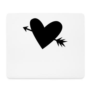 Herz - Mousepad (Querformat) - Weiß - Vorne
