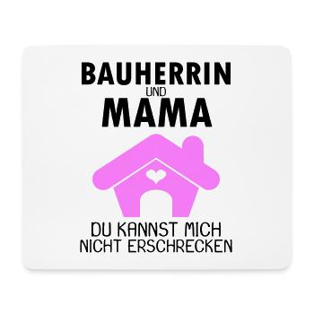 Bauherrin Mama Hausbau Baustelle Richtfest - Mousepad (Querformat) - Weiß - Vorne
