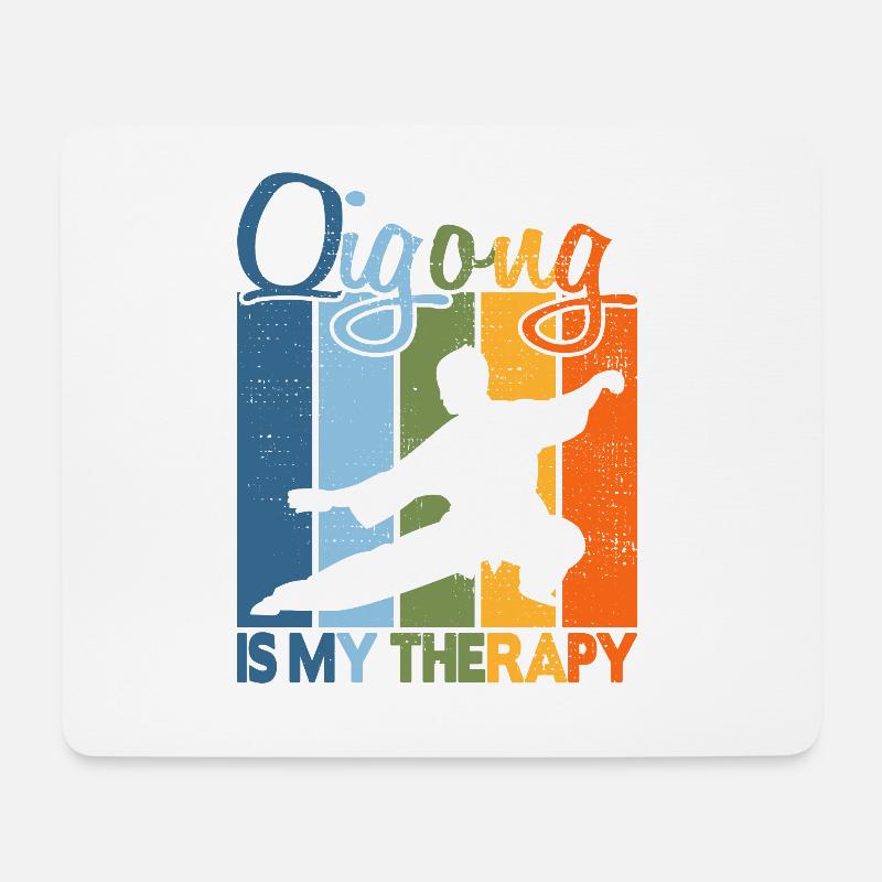 Qigong is my Therapy - Mousepad (Querformat) - Weiß