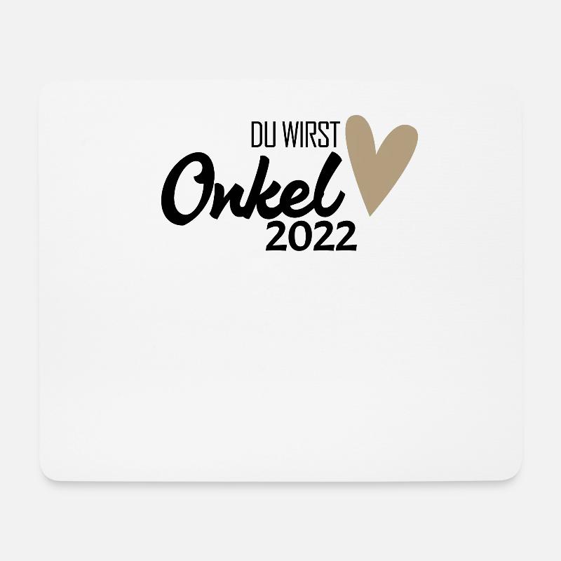 Onkel 2022 - Onkel werden - Mousepad (Querformat) - Weiß