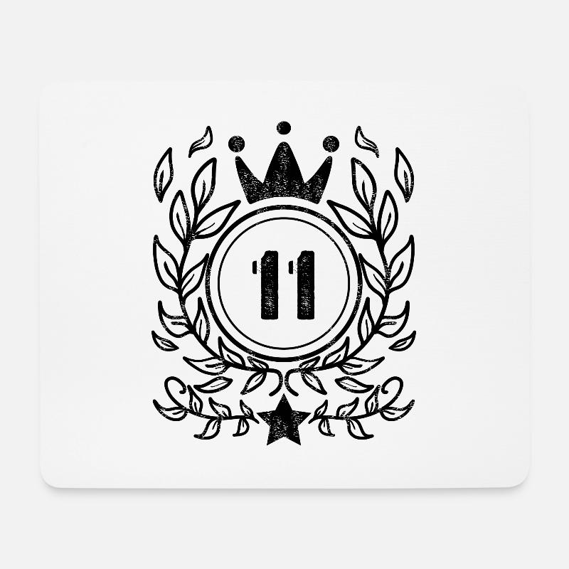 11 Jahre alt Krone - 11 Geburtstag - Mousepad (Querformat) - Weiß