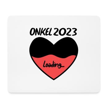 Onkel 2023 herz loading - Mousepad (Querformat) - Weiß - Vorne