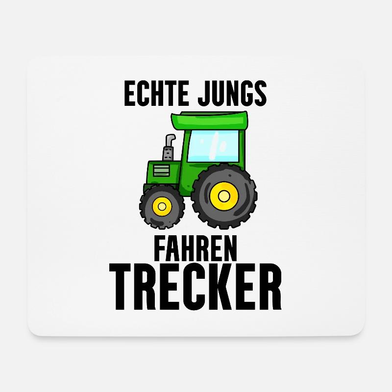Trecker Bauer Landwirt Traktor Junge Geschenk - Mousepad (Querformat) - Weiß