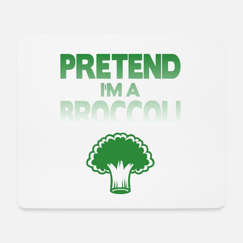 Pretend i'm a Broccoli - Mousepad (Querformat) - Weiß