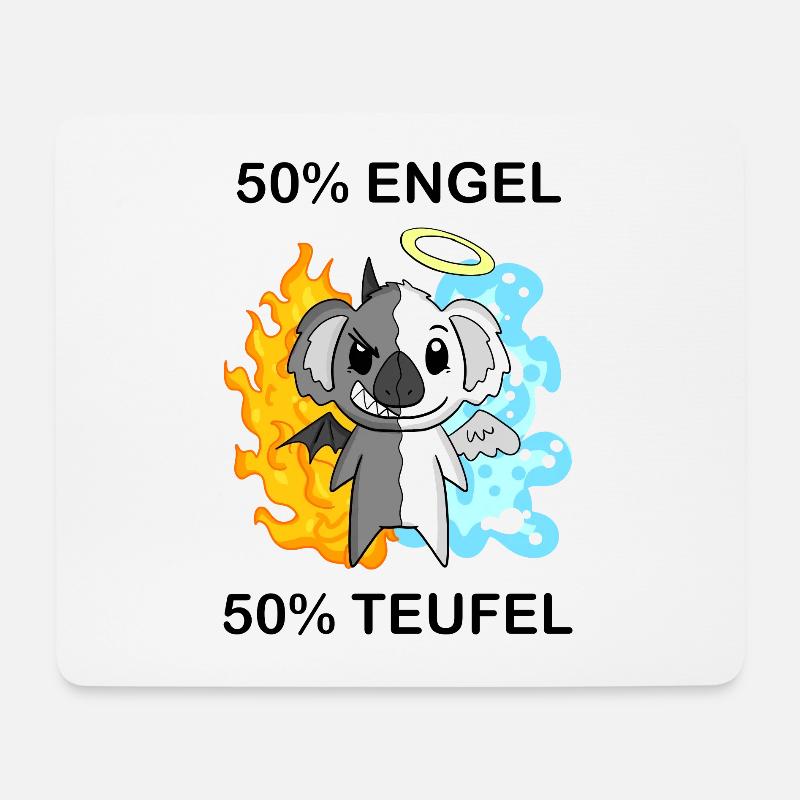 Koala - Engel und Teufel - Mousepad (Querformat) - Weiß