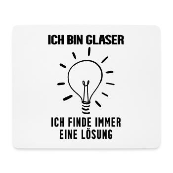 Glaser Beruf Ausbildung - Mousepad (Querformat) - Weiß - Vorne