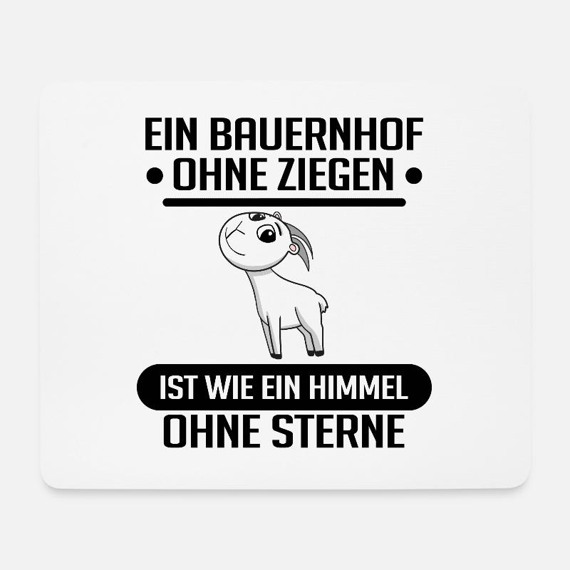 Ziege Ziegenbock Bock - Mousepad (Querformat) - Weiß