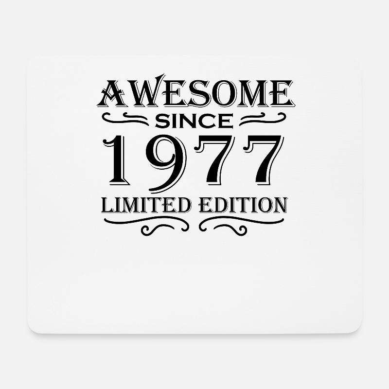 1977 - Jahrgang 1977 - Mousepad (Querformat) - Weiß