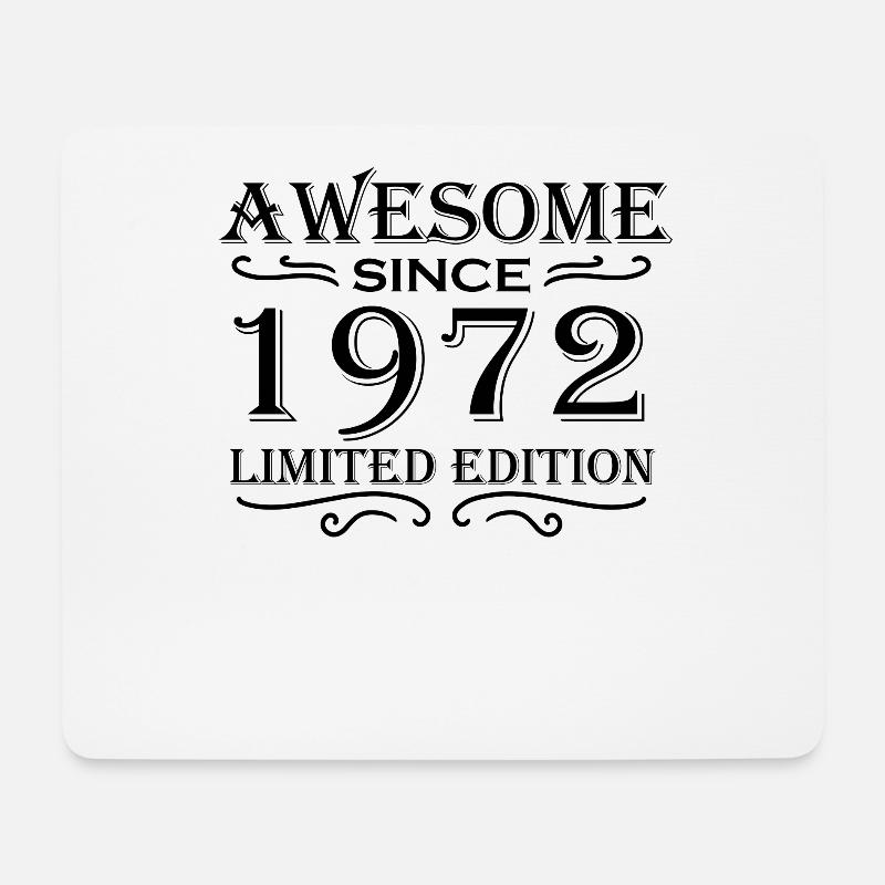 1972 - Jahrgang 1972 - Mousepad (Querformat) - Weiß