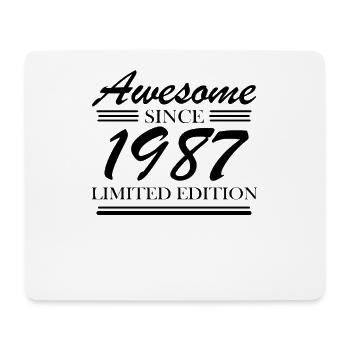 1987 - Jahrgang 1987 - Mousepad (Querformat) - Weiß - Vorne