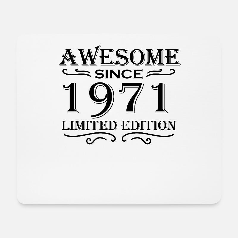 1971 - Jahrgang 1971 - Mousepad (Querformat) - Weiß