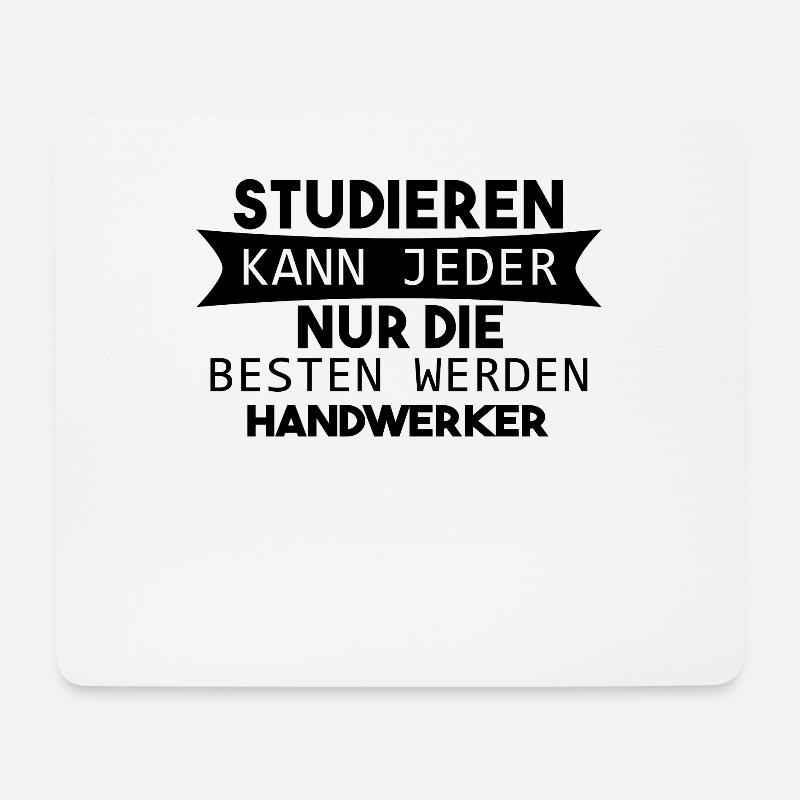 Handwerker lustiger Spruch - Mousepad (Querformat) - Weiß