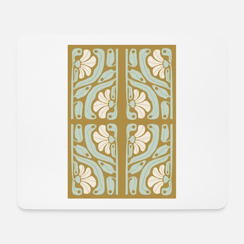 Jugendstil, Arts & Crafts, Aesthetic, Vintage-1900 - Mousepad (Querformat) - Weiß