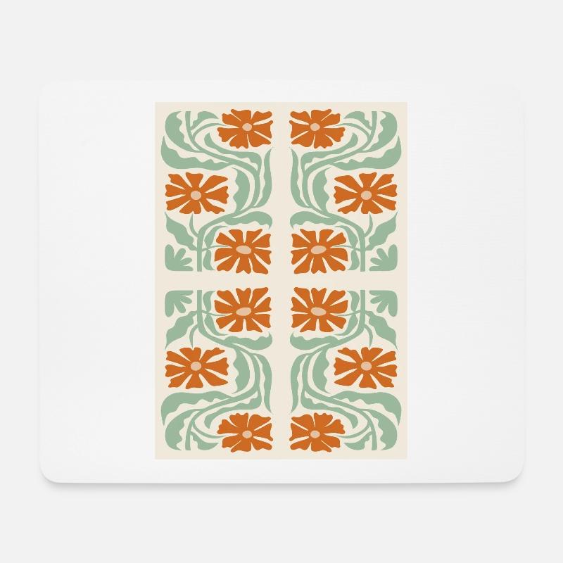 Jugendstil, Arts & Crafts, Aesthetic, Vintage-1900 - Mousepad (Querformat) - Weiß