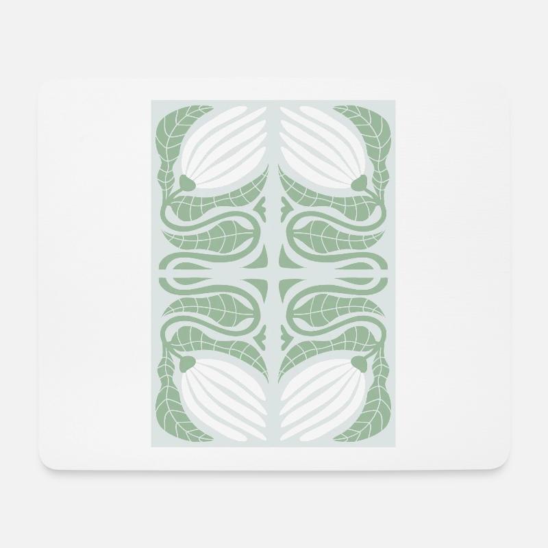 Jugendstil, Arts & Crafts, Aesthetic, Vintage-1900 - Mousepad (Querformat) - Weiß