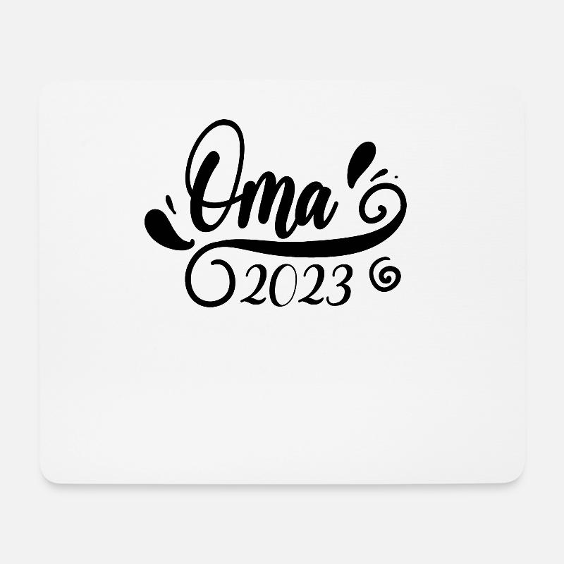 Oma 2023 - Werdende Oma 2023 - Mousepad (Querformat) - Weiß