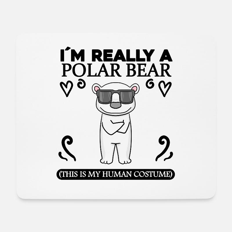Eisbär Polarbär Bär Spruch Sprüche - Mousepad (Querformat) - Weiß