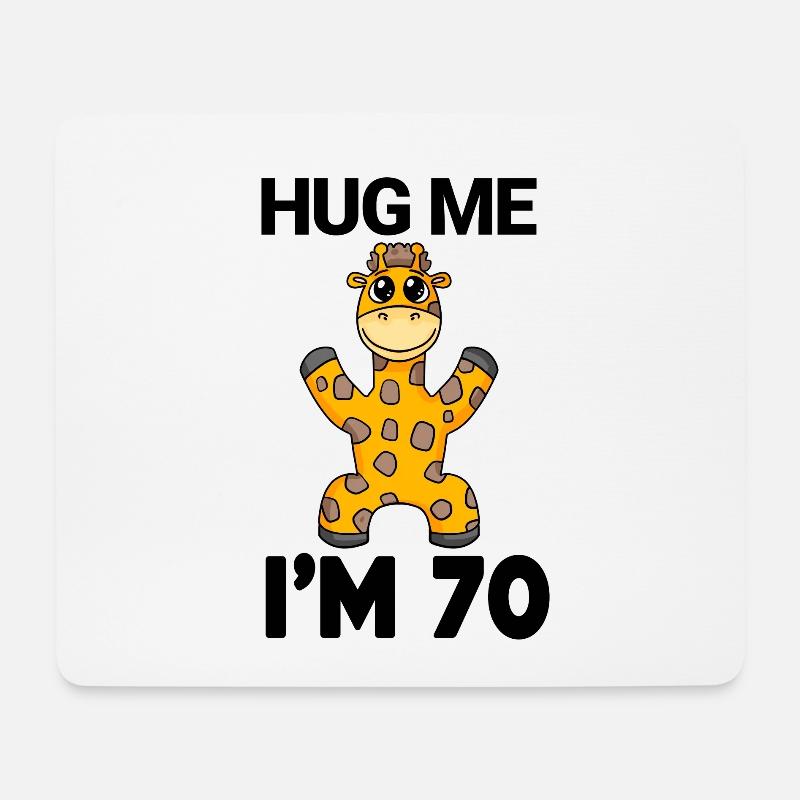 70 Geburtstag - 70 Jahre - Umarmung - Mousepad (Querformat) - Weiß