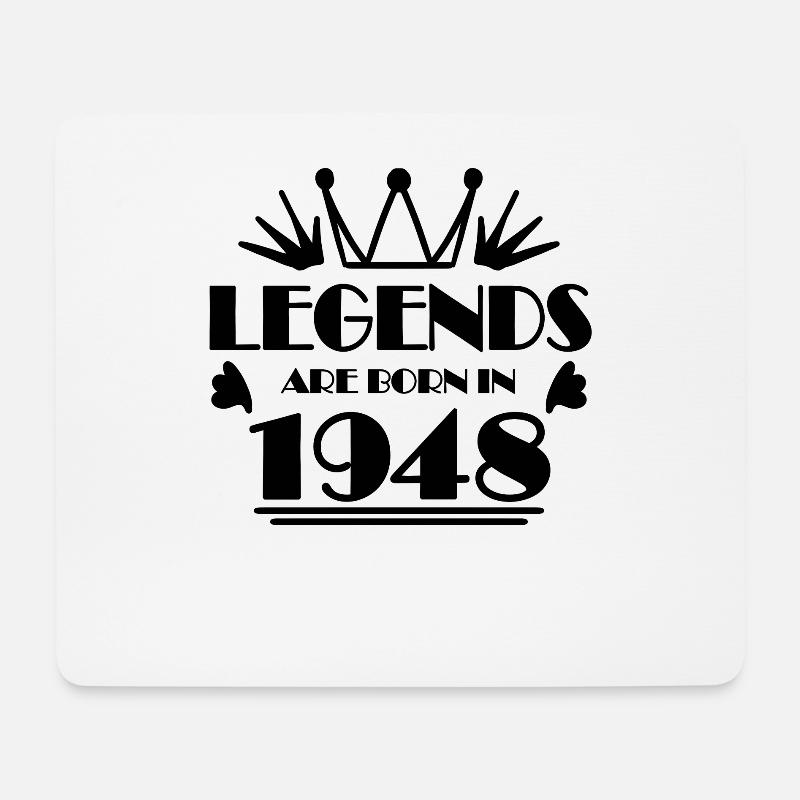 1948 - Born 1948 - Mouse Pad (horizontal) - white