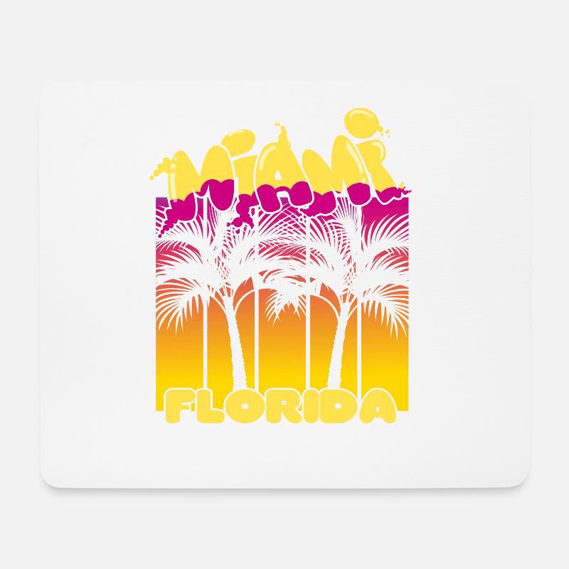 Miami Graffiti - Mousepad (Querformat) - Weiß