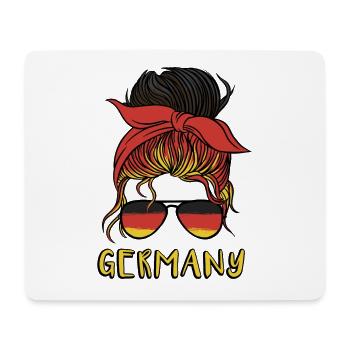Allemagne Football féminin Drapeau allemand - Tapis de souris (format paysage) - blanc - Devant